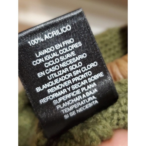 Signature 1 Studio Women Olive Green Acrylic Long Sleeve Open Front Cardigan 1X - Picture 10 of 12